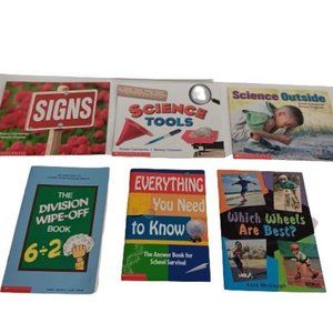 Lot of 6 Books for Kids for Learn Science, Signs, Math, Experiments & More